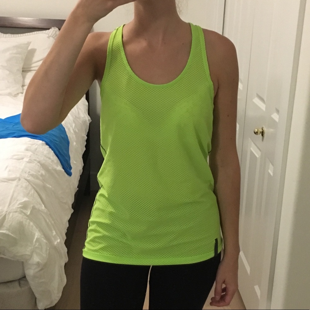 Lime green workout top